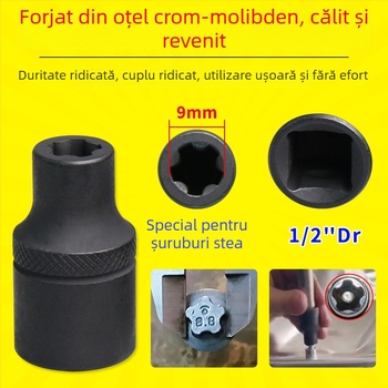 Unealtă de demontare a șuruburilor capacului bateriei Tesla, cheie EP cu floare de cinci/șase, soclu tip E cu dinți mari