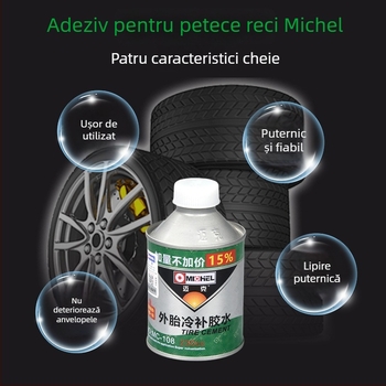 Michel Adeziv pentru repararea anvelopelor – kit cu folie de reparație pentru mașini și motociclete, unealtă de reparații pentru camerele interioare