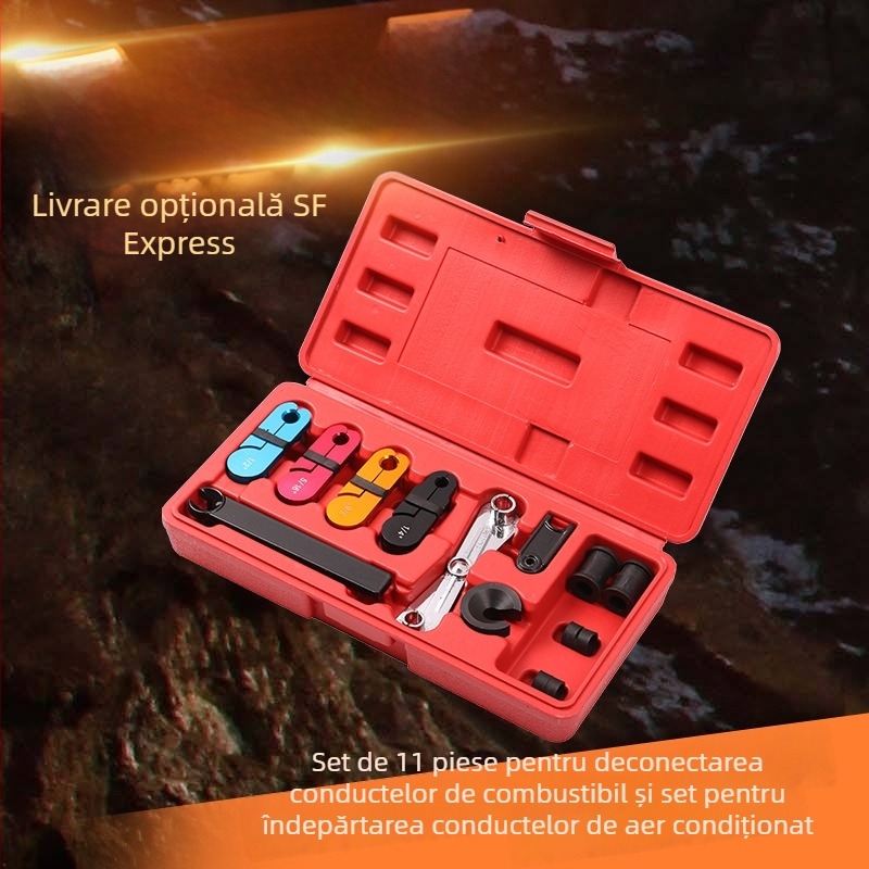 Set de 11 piese pentru demontarea liniilor de refrigerant ale sistemului de climatizare auto