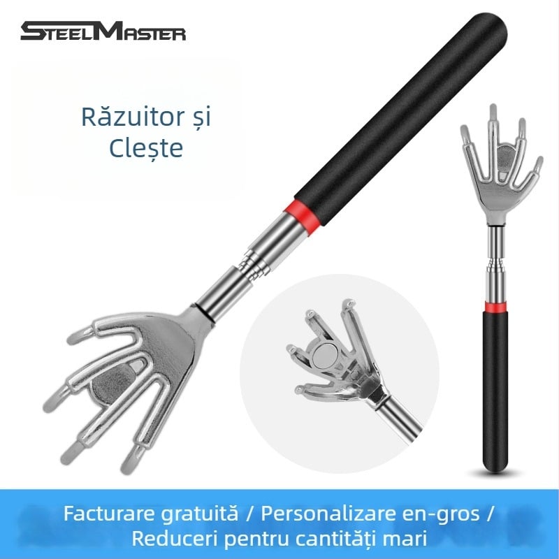 Clește telescopic multifuncțional pentru obiecte mici și scărpinat pe spate pentru uz casnic