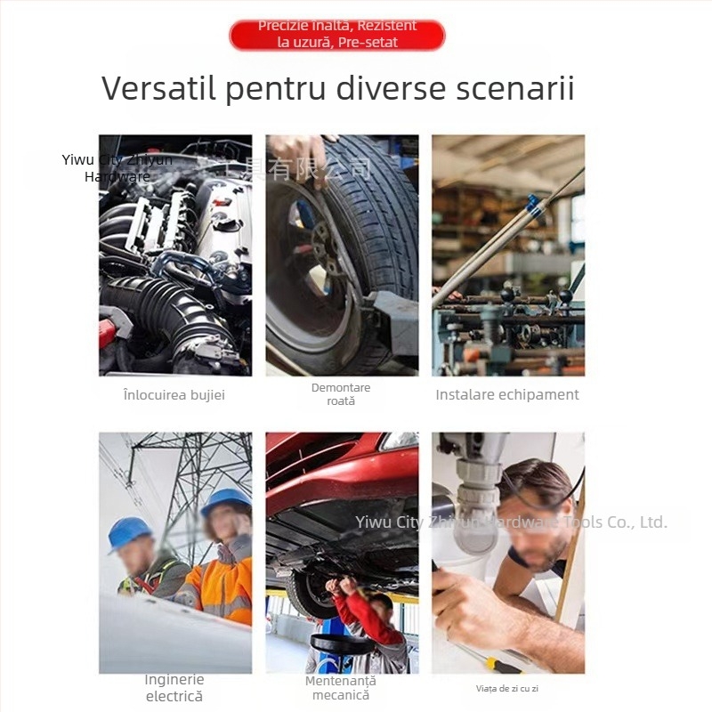 Cheie dinamometrică pentru anvelope auto, 28-210N, cu cap clichet