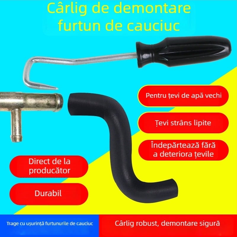 Cârlig auto pentru demontarea furtunurilor de apă/ulei — unealtă din oțel