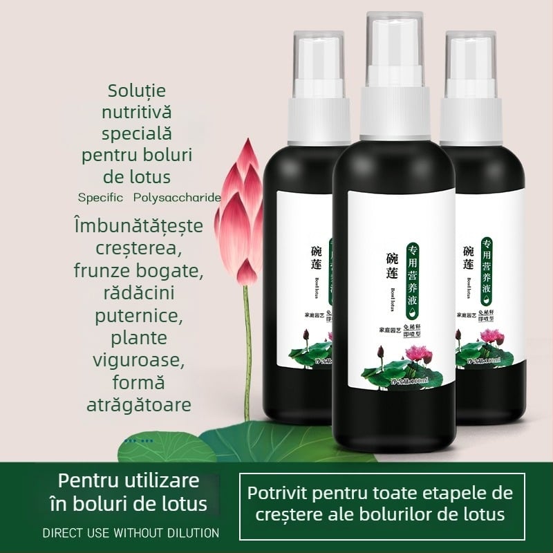 Soluție nutritivă pentru lotus și nufăr — îngrășământ solubil în apă pentru hidroponie și cultură în sol, stimulează germinarea, creșterea rădăcinilor și înflorirea