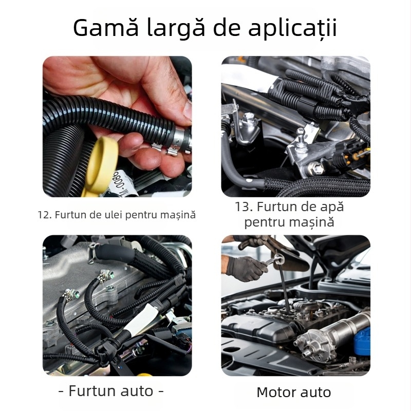 Set de 16 piese pentru demontarea și repararea conductelor de apă auto, clește pentru coliere, oțel No. 45, durabil