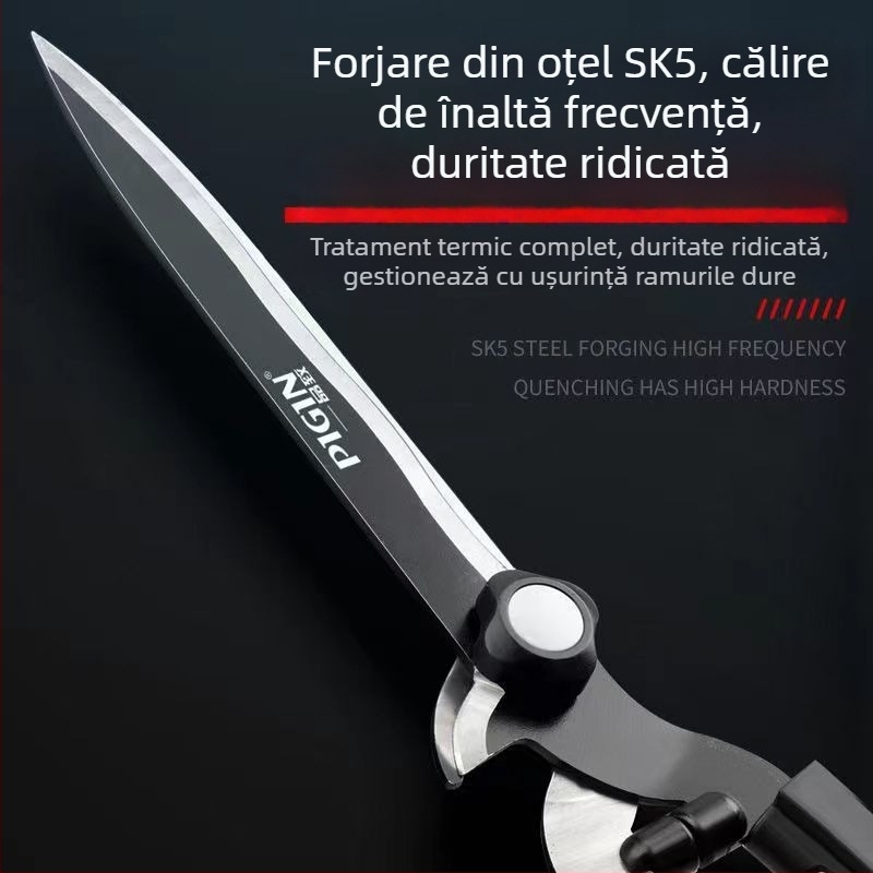 Foarfece de grădină pentru tăierea florilor și a copacilor, foarfece pentru gazon și gard viu