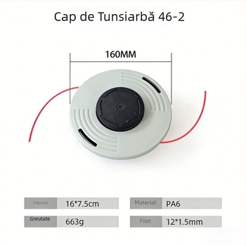 Cap de tăiere pentru trimmer fără demontare, model 46-2, accesorii pentru grădină, cap de trimmer multifuncțional