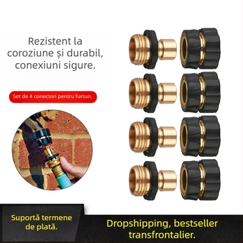 Set de conectare rapidă pentru furtun de grădină din aluminiu