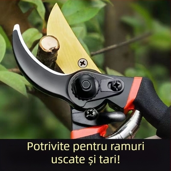 Foarfecă de grădină SK5 cu lame din oțel inoxidabil pentru pomi fructiferi și ramuri groase
