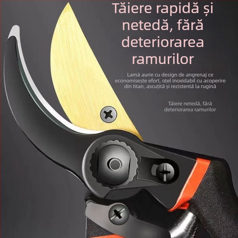 Foarfecă de grădină SK5 cu lame din oțel inoxidabil pentru pomi fructiferi și ramuri groase