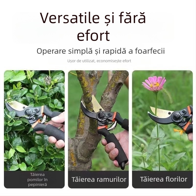 Foarfecă de grădină SK5 cu lame din oțel inoxidabil pentru pomi fructiferi și ramuri groase