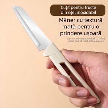 Set de trei piese cu cuțite de bucătărie și tocător, tocător 2-în-1 și cuțit pentru fructe