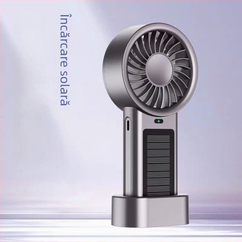 Mros ventilator de mână USB, turbină de înaltă viteză, baterie încorporată 1000–1200 mAh, 5 trepte de viteză, motor fără perii, funcționare silențioasă