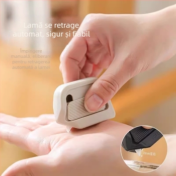 Deschizător magnetic pentru cutii din ceramică, cuțit portabil pentru despachetare cu lamă retractabilă automată