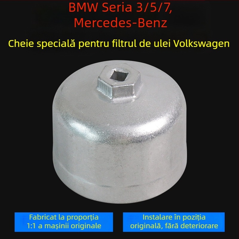 Cheie pentru filtru de ulei, tip capac, Ø86,6 mm, 16 dinți, pentru Mercedes-Benz și Volvo