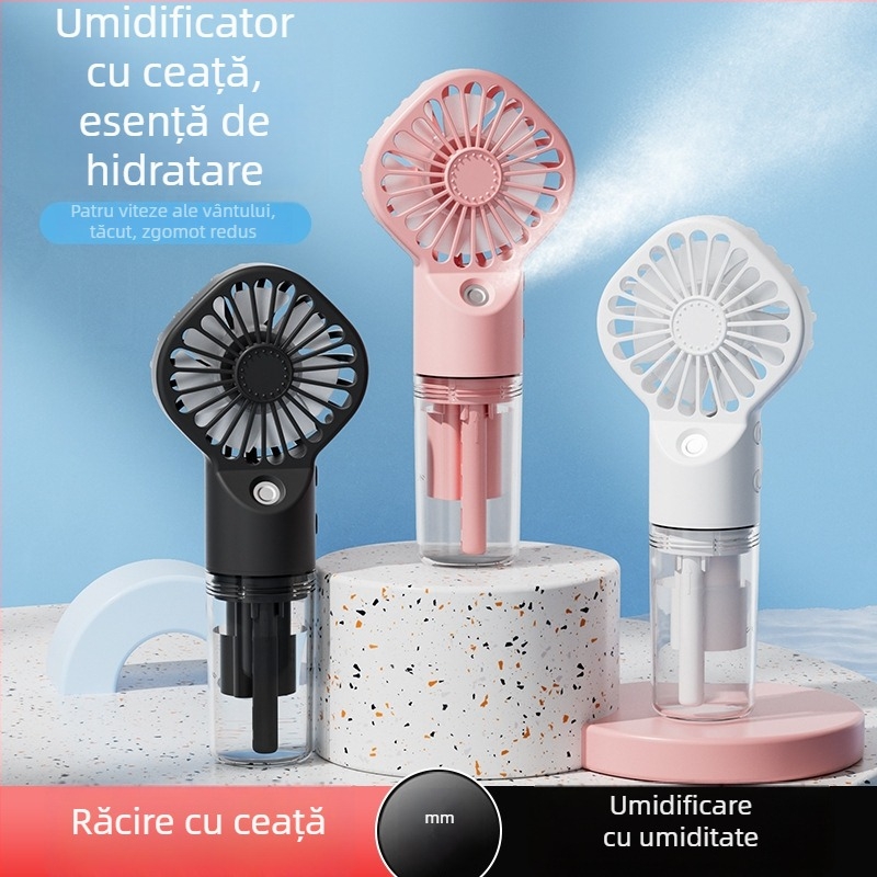 Ventilator portabil cu pulverizare, hidratare și umidificare, F3, de mână