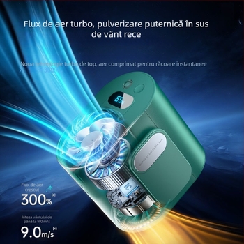 2024 Ventilator mini portabil pentru talie, încărcare USB, pentru activități în aer liber și drumeții