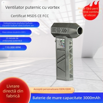 Ventilator portabil cu turbină, manual, pentru exterior, cu baterie încorporată