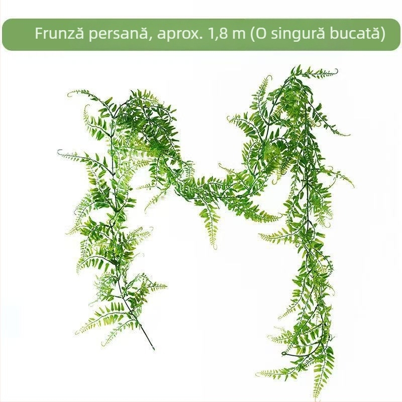 Liană suspendată din ratan persan – plantă verde artificială pentru tavan și perete, lungime aproximativă 180 cm