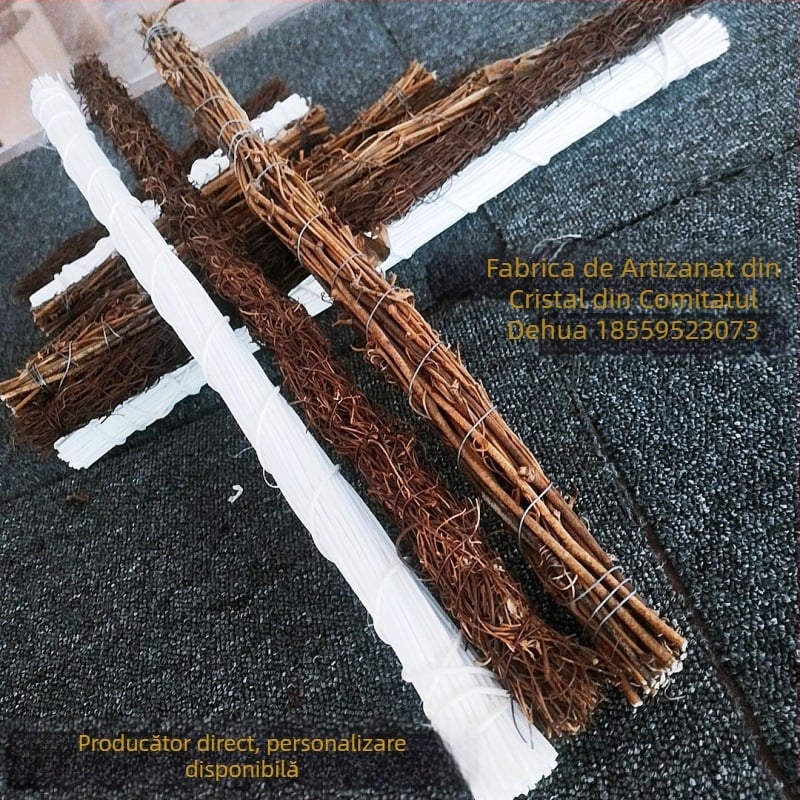 Tu Fu ratan cu ramă de ușă indoneziană, flori artificiale și flori veșnice pentru decor suspendat, accesorii DIY