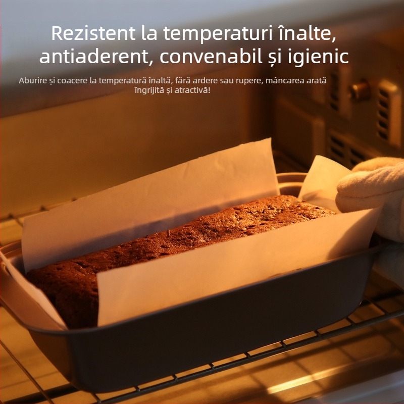 Hârtie de copt cu strat de silicon pentru cuptor și air fryer, hârtie absorbantă pentru ulei, folie de aluminiu, bază pentru tavă, hârtie alimentară, groasă