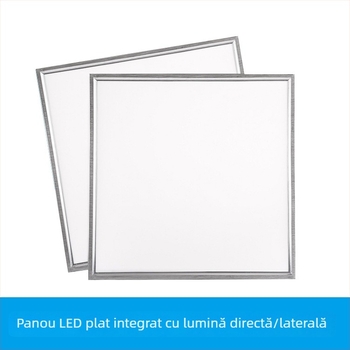 LED lampă plată pentru tavan 600x600, corp încastrat, compatibilă cu plăcile de gips-carton și vată minerală