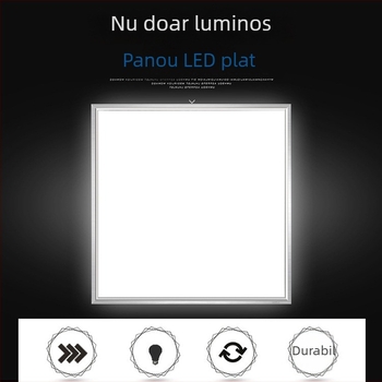 LED lampă plată pentru tavan 600x600, corp încastrat, compatibilă cu plăcile de gips-carton și vată minerală