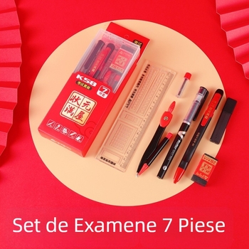 K58 Set de 7 piese pentru examene pentru elevi – creion B și pix gel pentru foi de răspuns