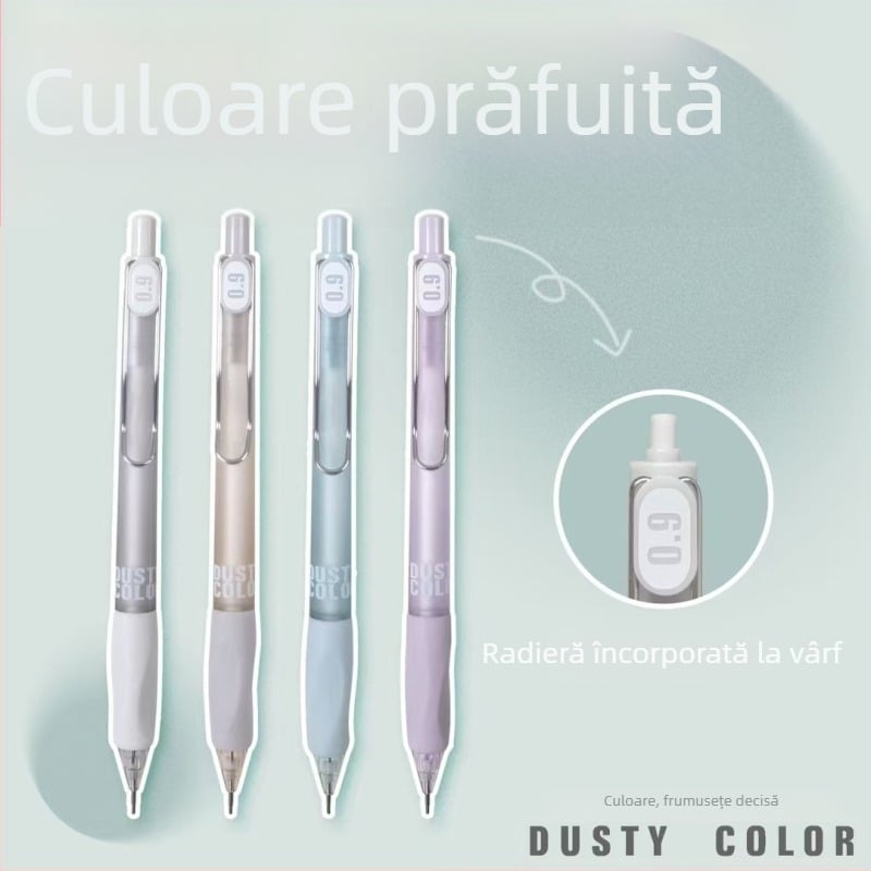 Creion mecanic 0,9 mm, cu priză moale, culoare fumurie, grafit HB, pentru elevi