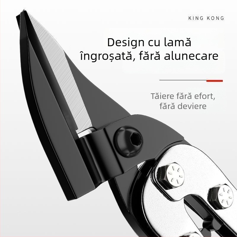 Foarfecă multifuncțională pentru tablă și foarfă de aviație pentru metal – tăiere tablă, grilaj de tavan și cadru din oțel ușor