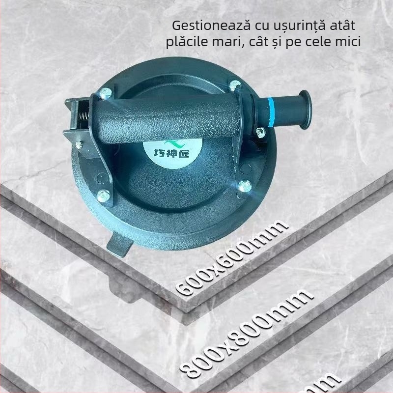 Suport puternic pentru pompă de aer cu cupă de vid pentru plăci, sticlă și marmură; panou de tavan din aluminiu, dispozitiv de ridicare prin vid