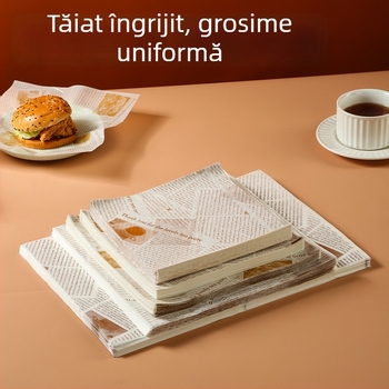 Hârtie de copt rezistentă la grăsimi, foiță pentru coacere și prăjire
