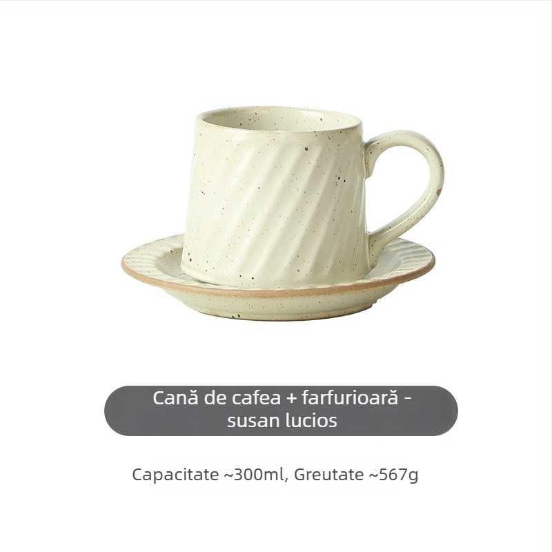 Gebi set cești de cafea și farfuriu în stil japonez, ceramică premium
