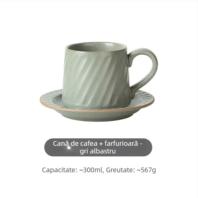 Gebi set cești de cafea și farfuriu în stil japonez, ceramică premium