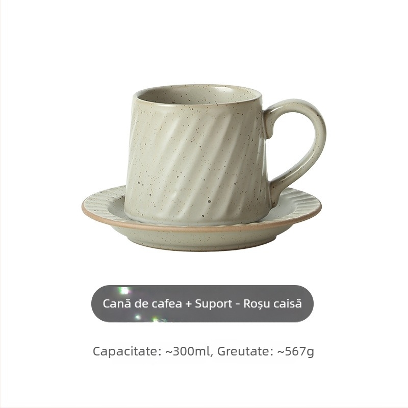 Gebi set cești de cafea și farfuriu în stil japonez, ceramică premium