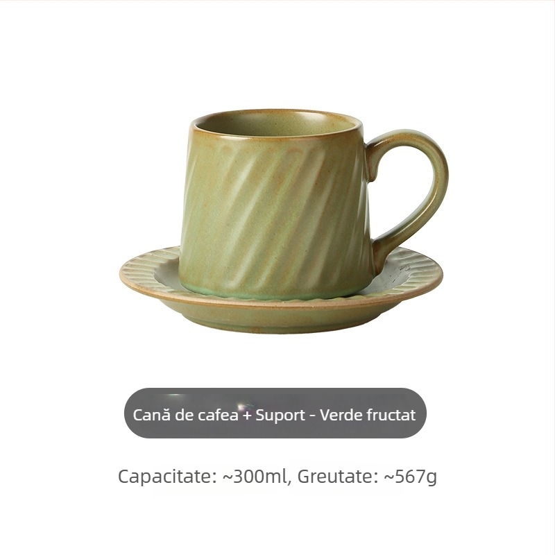 Gebi set cești de cafea și farfuriu în stil japonez, ceramică premium