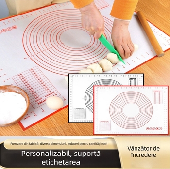 Covoraș din silicon rezistent la temperaturi înalte pentru frământat, covoraș mare pentru întins și copt, tocător din silicon, covoraș pentru făină, izolație din silicon.