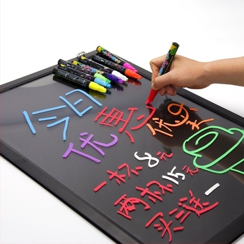 Marker Hao Mu pentru tablă fluorescentă – Creta lichidă, fără praf, 14 cm