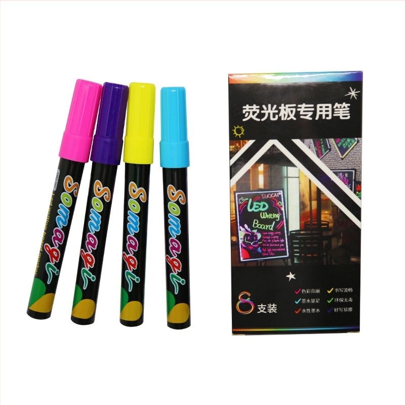 Marker Hao Mu pentru tablă fluorescentă – Creta lichidă, fără praf, 14 cm