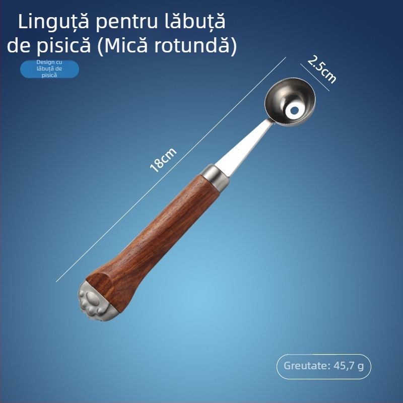 Instrument pentru fructe din oțel inoxidabil 304, cu mâner în formă de labă de pisică – scobire fructe, decojire, zdrobire cartofi