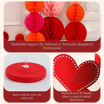 Set de decor pentru nuntă cu coloană de honeycomb bile pentru dormitor și sufragerie – felinare