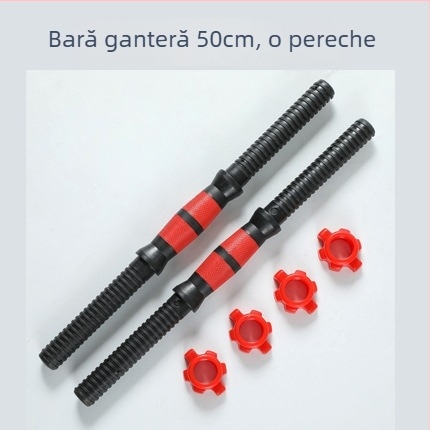 Accesorii pentru bară de gantere cu înveliș din cauciuc ecologic, conector cu piuliță hexagonală pentru conversie la bară de fitness, 354-550 cm