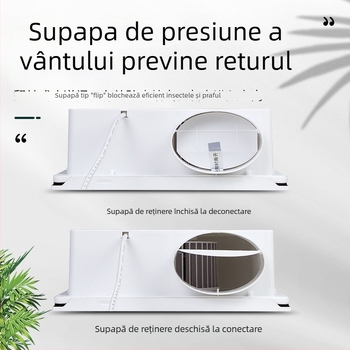 Golden Ling ventilator de evacuare încorporat în tavan, ultra-subțire, 300x300 mm, bucătărie și baie, model BPT10-12-1D, carcasă ABS, control mecanic