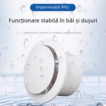 Ventilator de evacuare pentru baie, tip fereastră, silențios, cu cap de ciupercă, montat pe perete, impermeabil