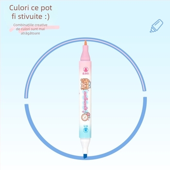 Small Mochi 6-pack marker cu capete duale ștersibil pentru elevi