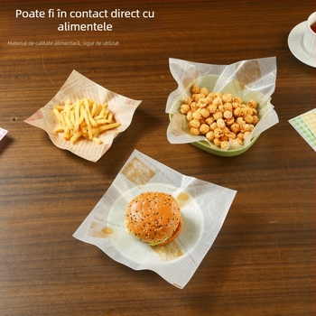 Hârtie de copt antiulei, hârtie de separare a uleiului pentru gustări prăjite, pui prăjit, cartofi prăjiți, pizza, grătar și pâine