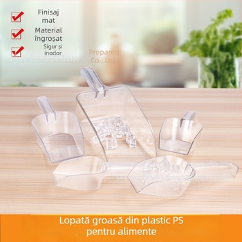 Lingură plastică PS pentru gheață, orez, făină, fructe uscate, boabe de cafea și frunze de ceai