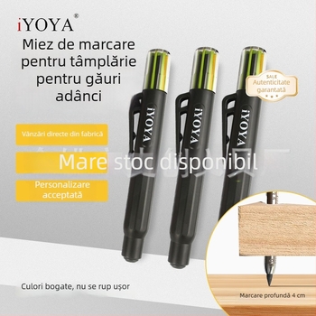 Pix nou de tâmplă pentru găuri adânci – set de miezuri colorate din sticlă, vârf 1,0 mm, reîncărcare 2,8 mm, nucleu de tâmplă de a patra generație pentru marcaj