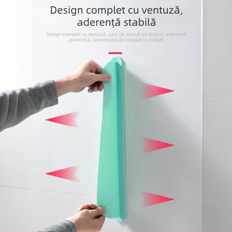 Protecție din silicon pentru stropi la chiuvetă, cu ventuză — barieră de apă pentru bucătărie
