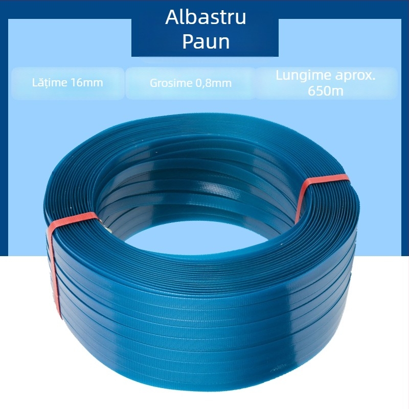 Bandă de ambalare din nylon, împletită, 650 m pe rolă, 10 kg pe rolă, rezistență la tracțiune 246 kg, mai multe culori