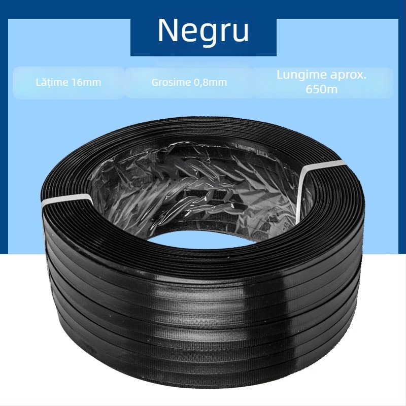 Bandă de ambalare din nylon, împletită, 650 m pe rolă, 10 kg pe rolă, rezistență la tracțiune 246 kg, mai multe culori